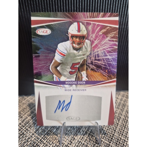 Other - 2024 Sage Low Series Moochie Dixon #A-MD Red Auto New Orleans Saints (AU)